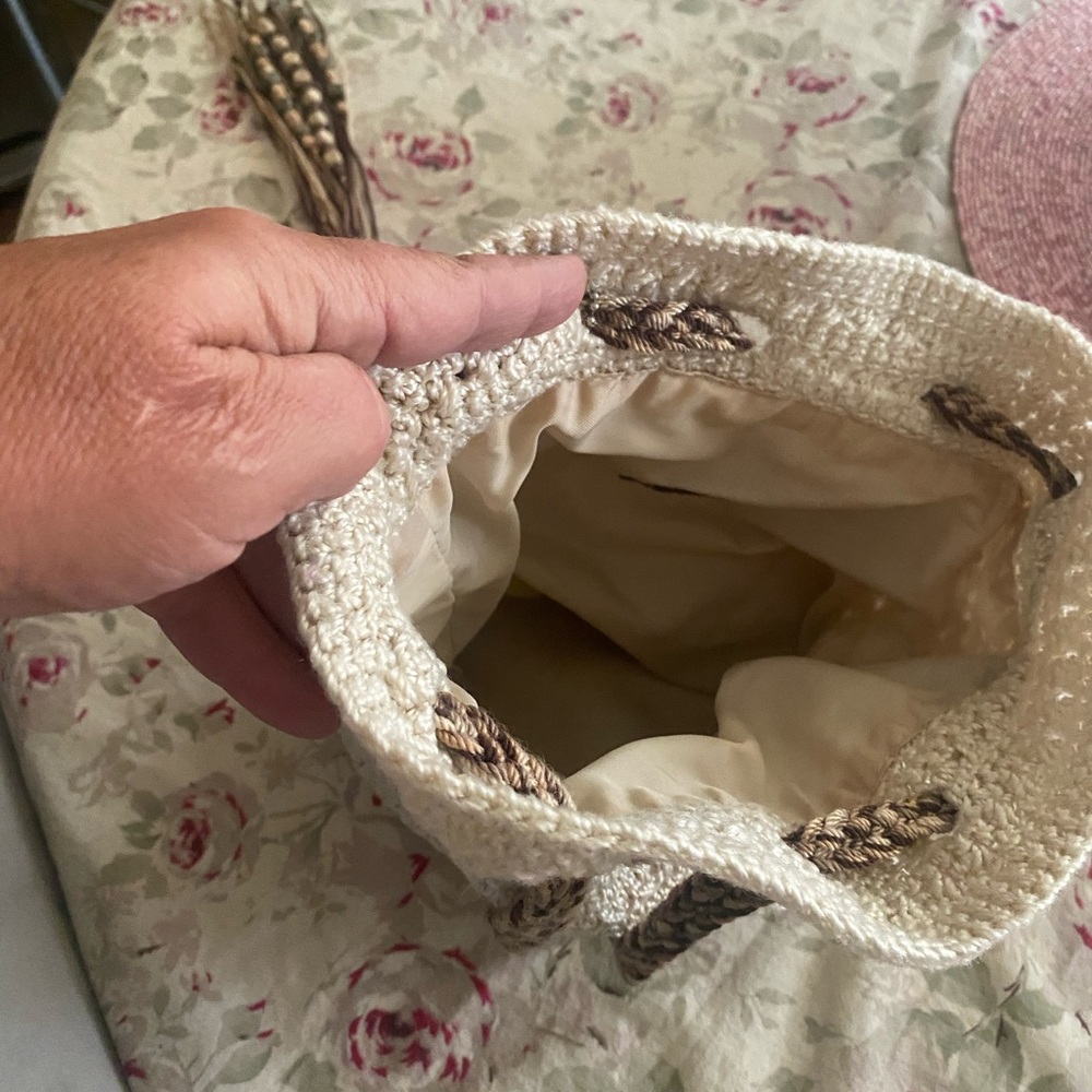 The Sak Cream Crochet Tote with Textured Design - Picture 5 of 6